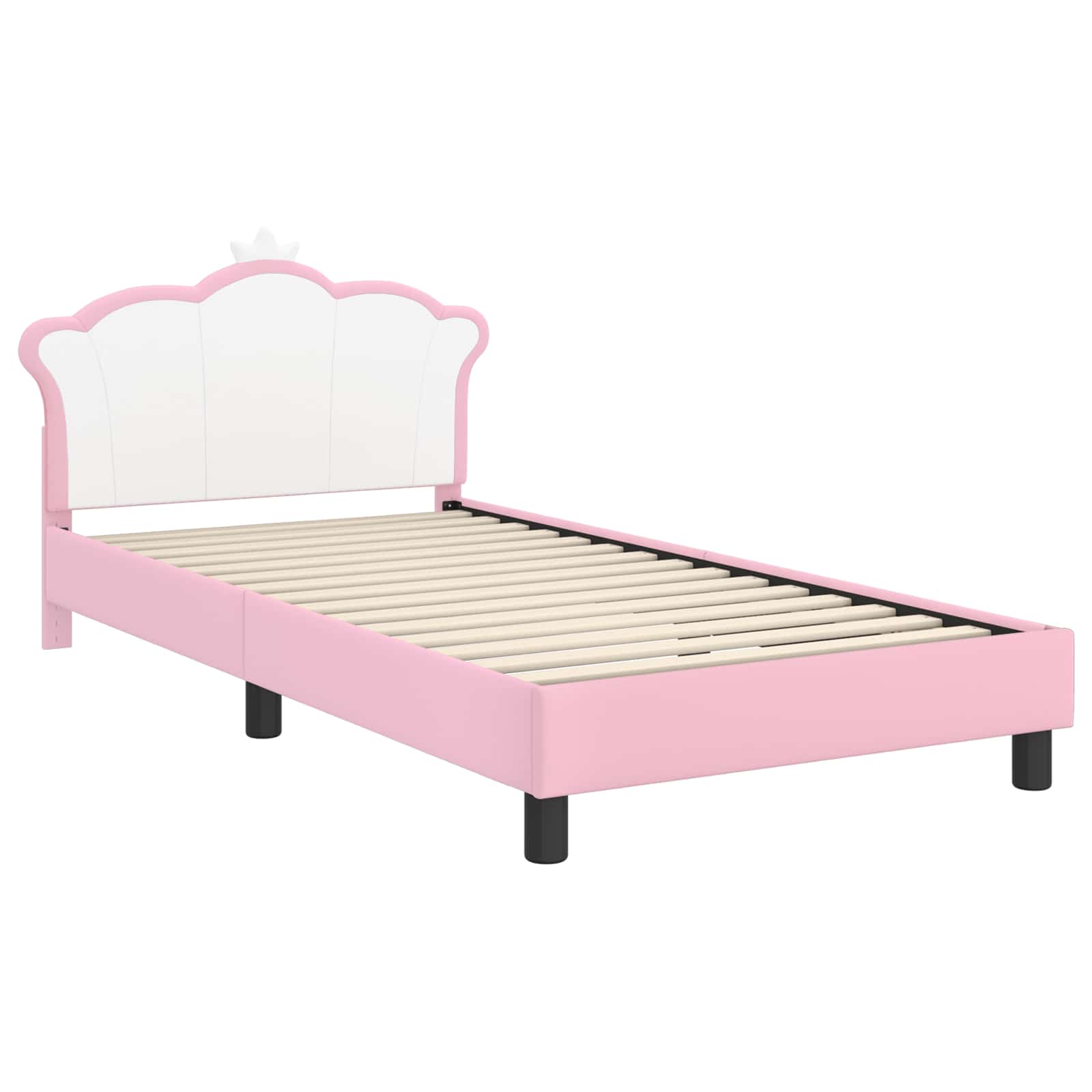 Kinderbettgestell mit Kopfteil Rosa 80 x 200 cm PU