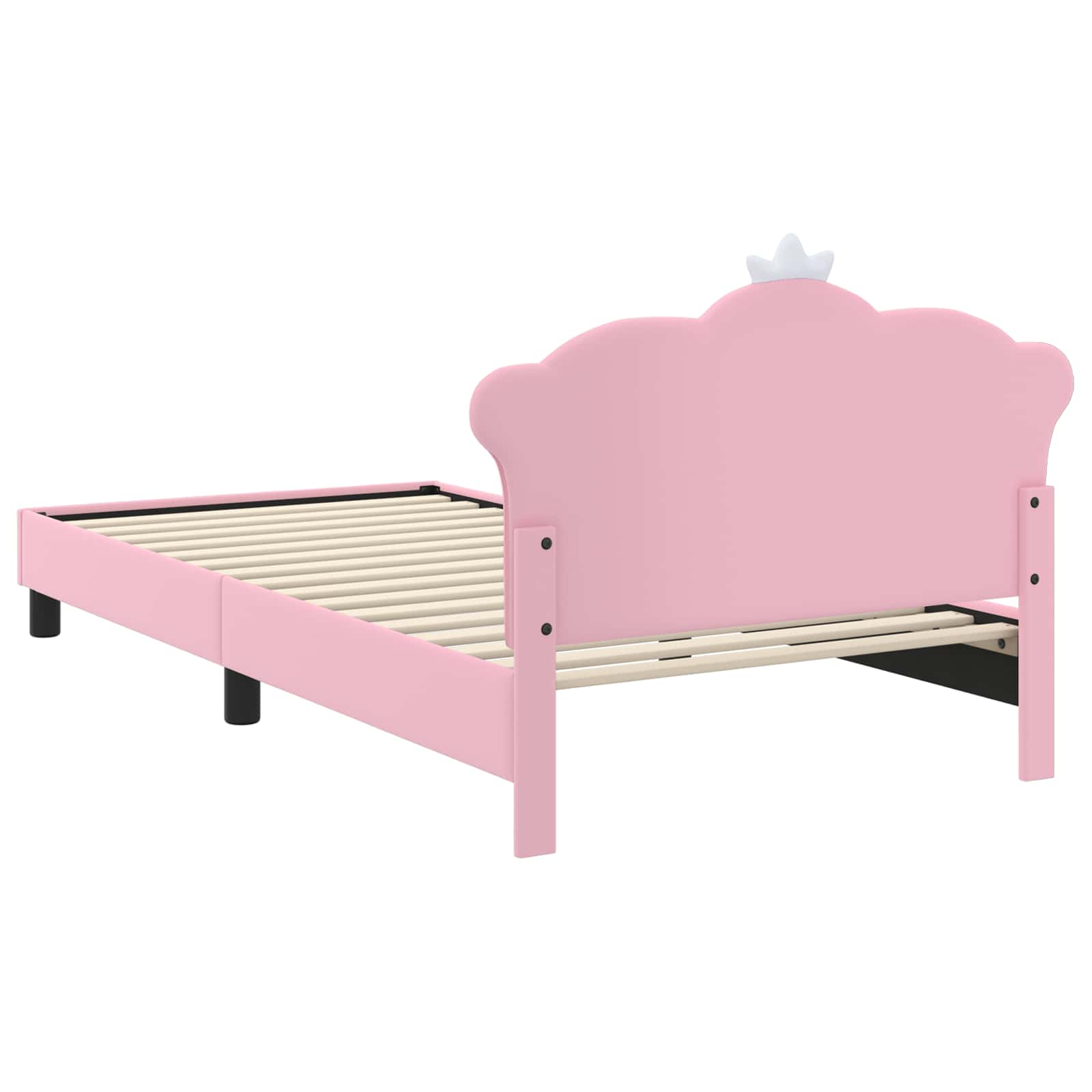 Kinderbettgestell mit Kopfteil Rosa 80 x 200 cm PU