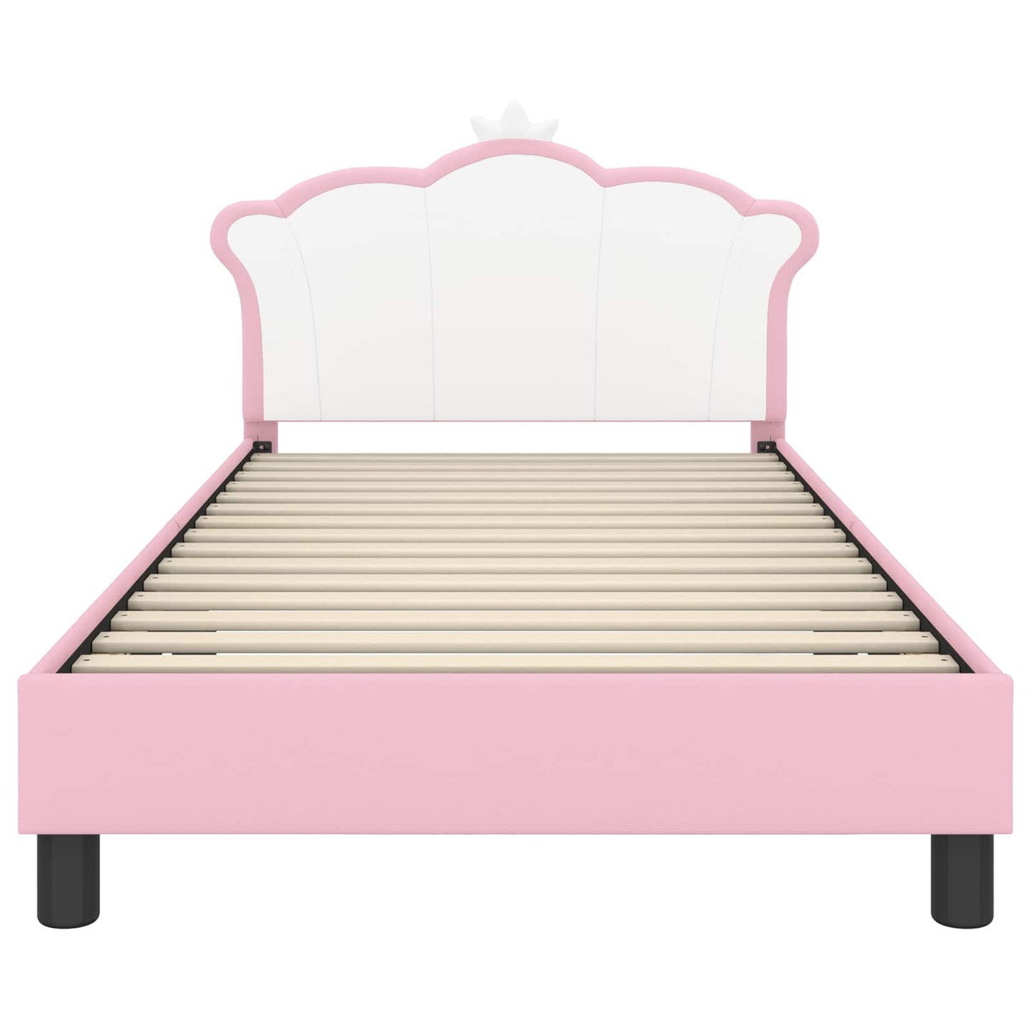 Kinderbettgestell mit Kopfteil Rosa 80 x 200 cm PU