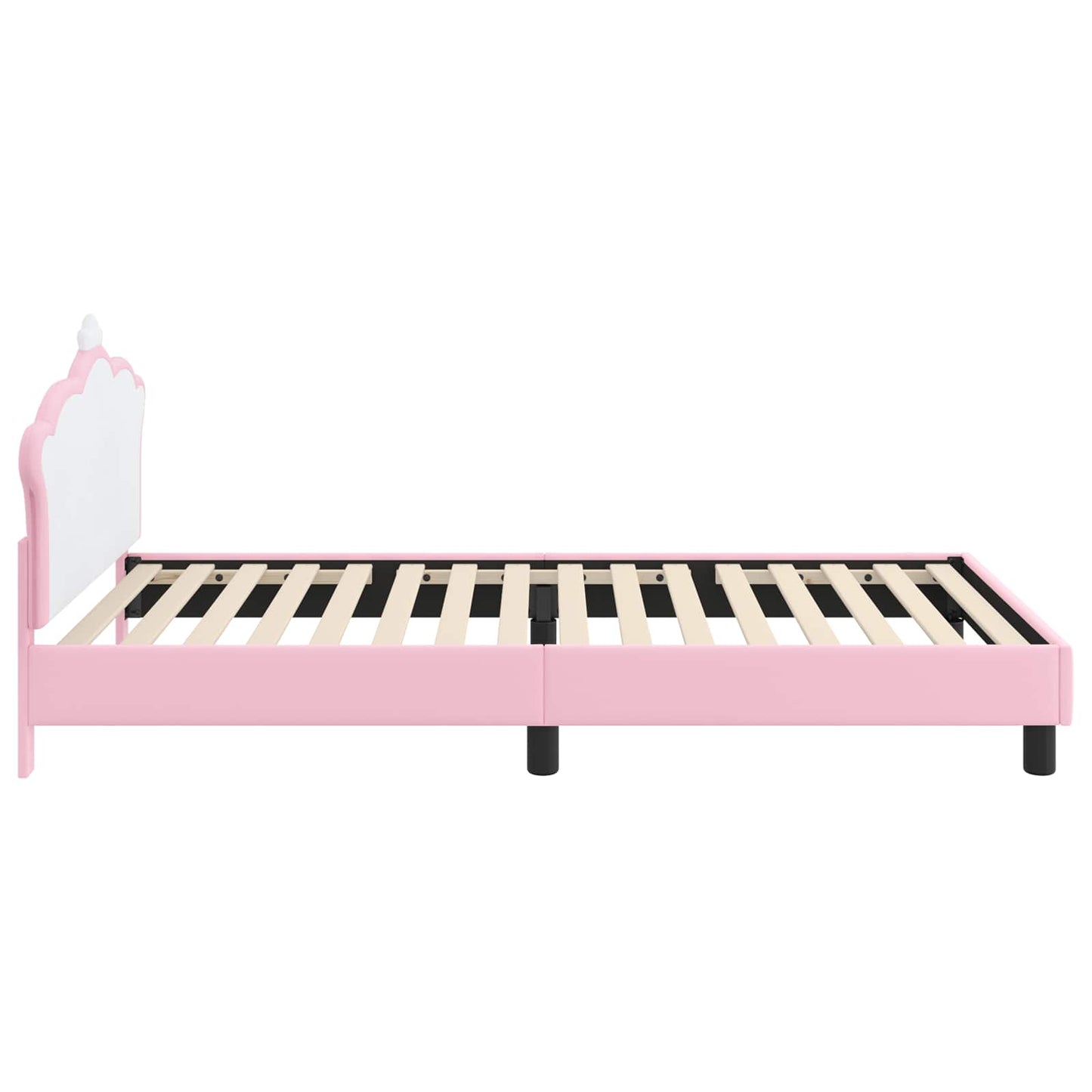 Kinderbettgestell mit Kopfteil Rosa 80 x 200 cm PU