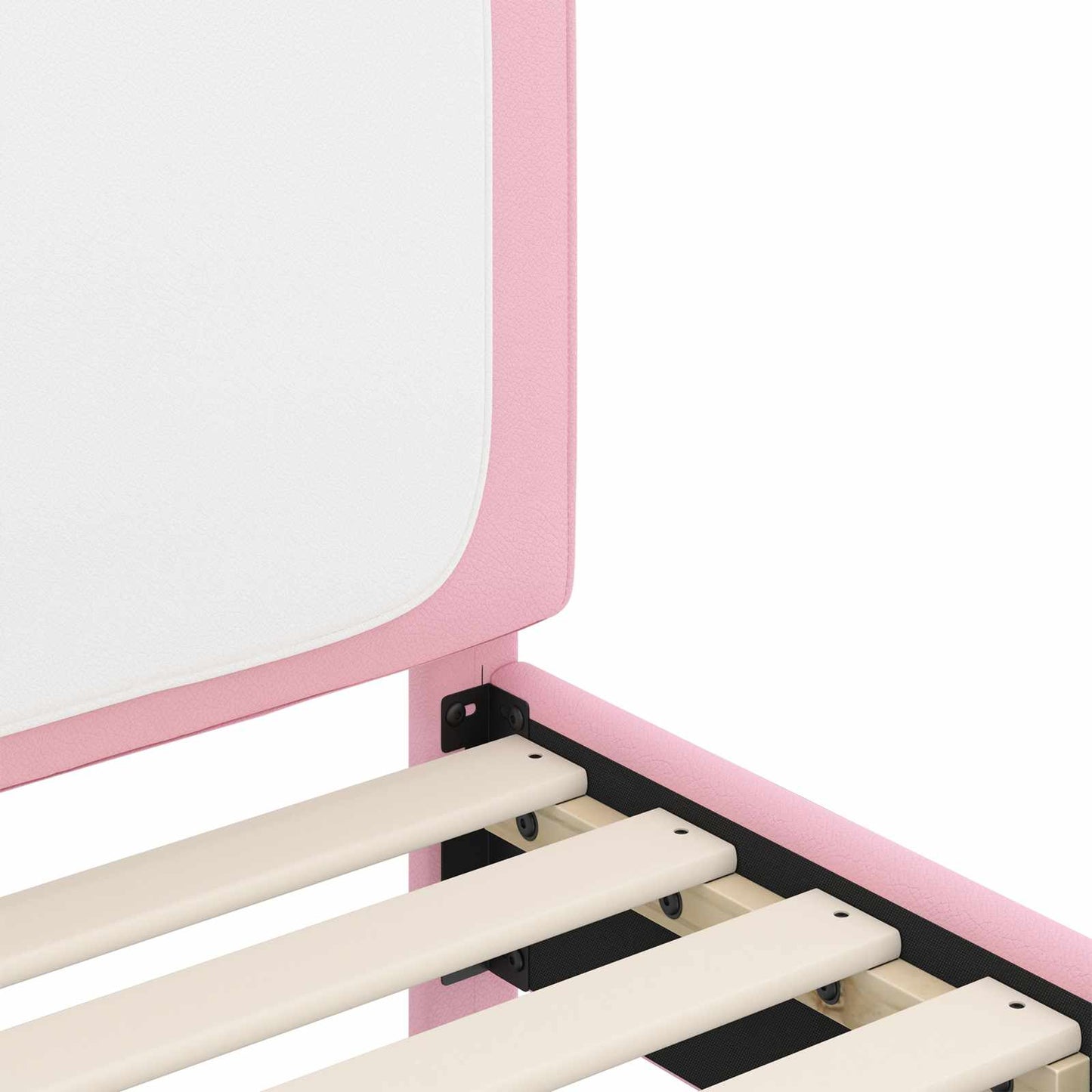 Kinderbettgestell mit Kopfteil Rosa 80 x 160 cm PU