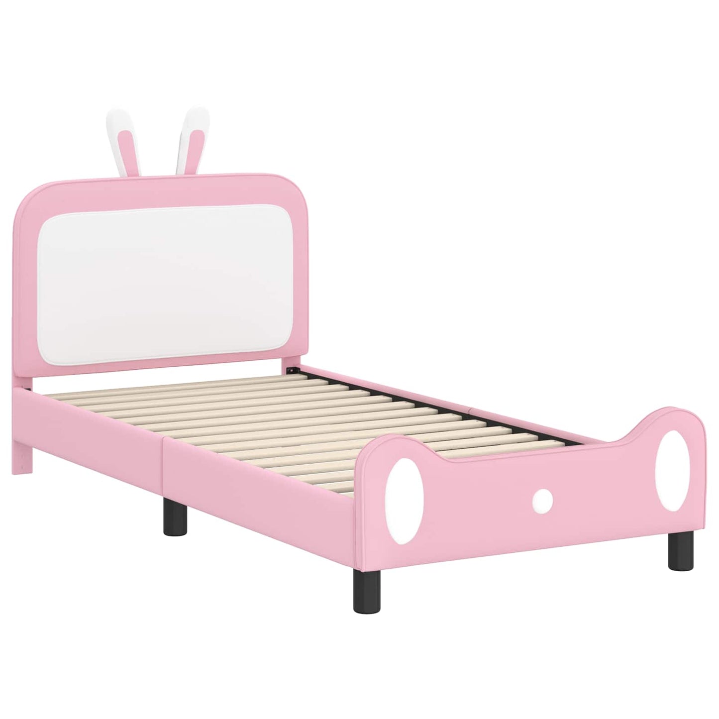 Kinderbettgestell mit Kopfteil Rosa 80 x 200 cm PU