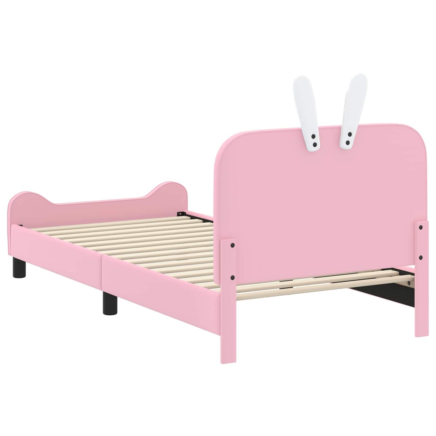 Kinderbettgestell mit Kopfteil Rosa 80 x 200 cm PU