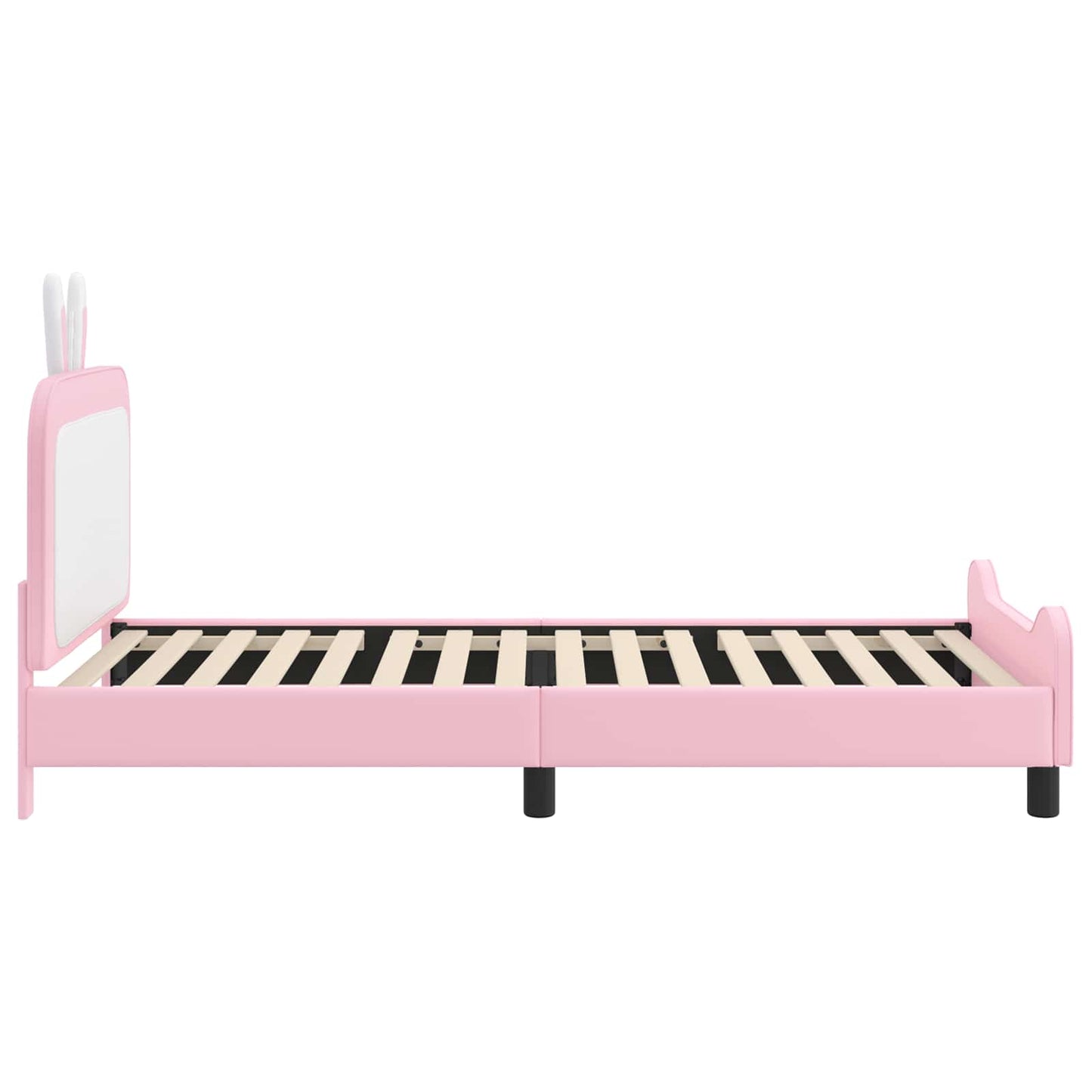 Kinderbettgestell mit Kopfteil Rosa 80 x 200 cm PU
