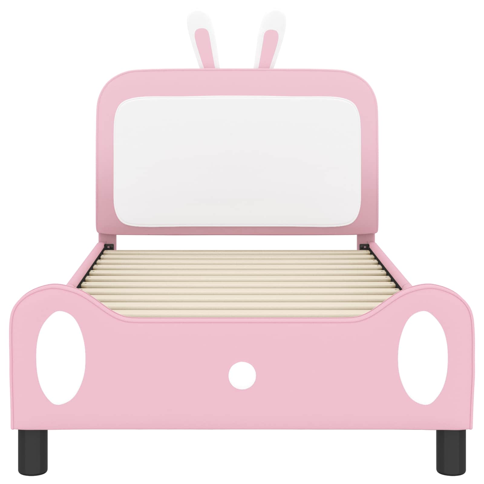 Kinderbettgestell mit Kopfteil Rosa 90 x 200 cm PU