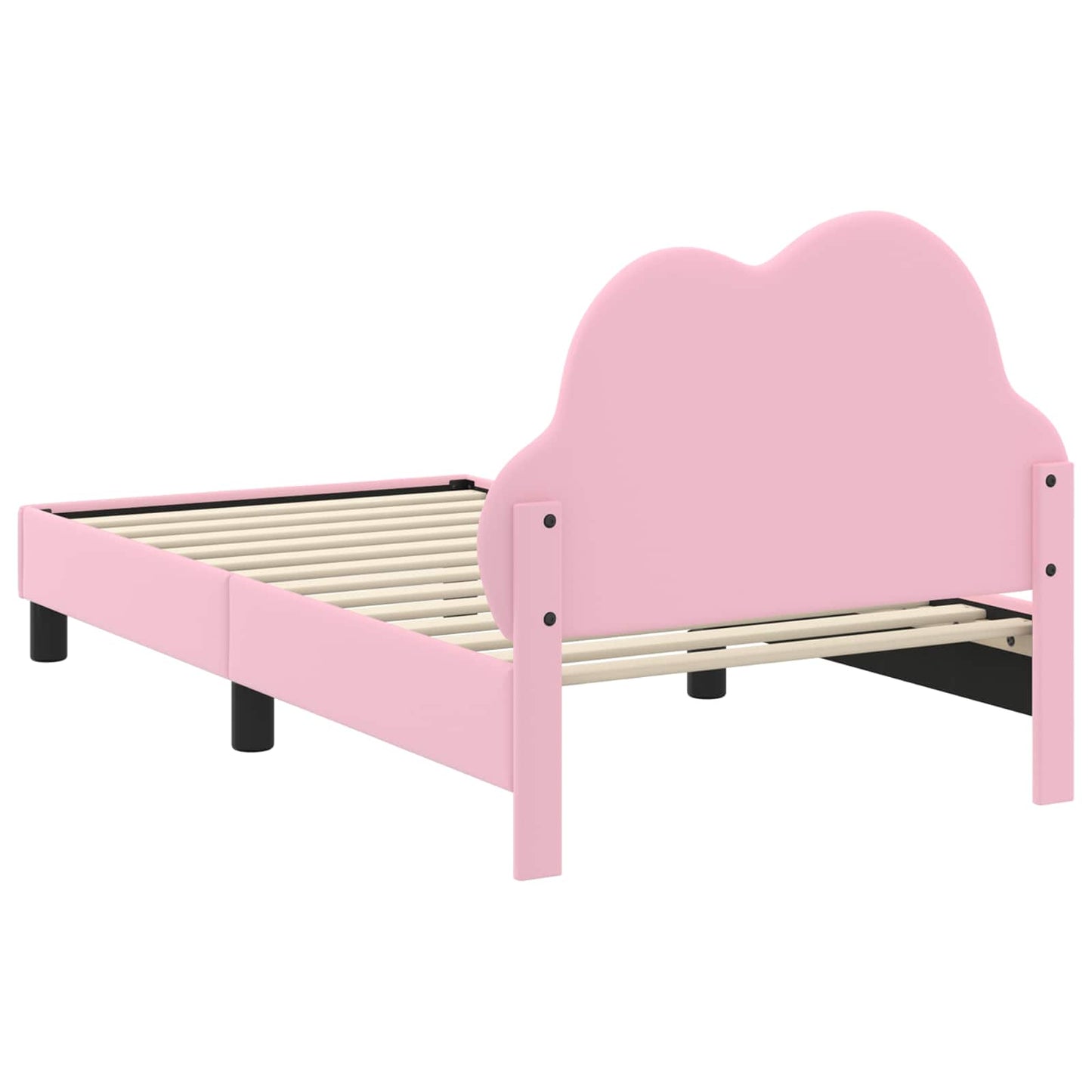 Kinderbettgestell mit Kopfteil Rosa 80 x 160 cm PU