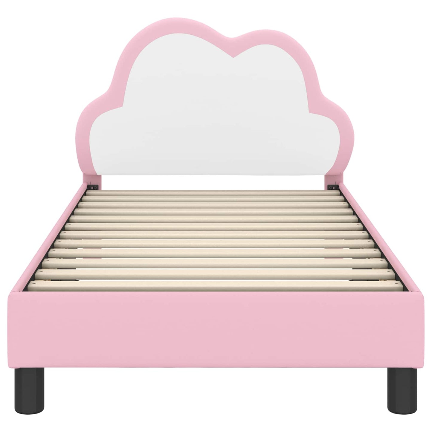 Kinderbettgestell mit Kopfteil Rosa 80 x 160 cm PU