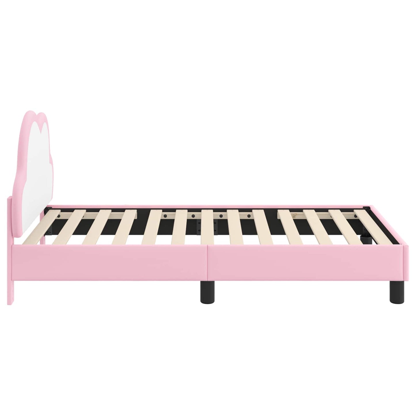 Kinderbettgestell mit Kopfteil Rosa 80 x 160 cm PU