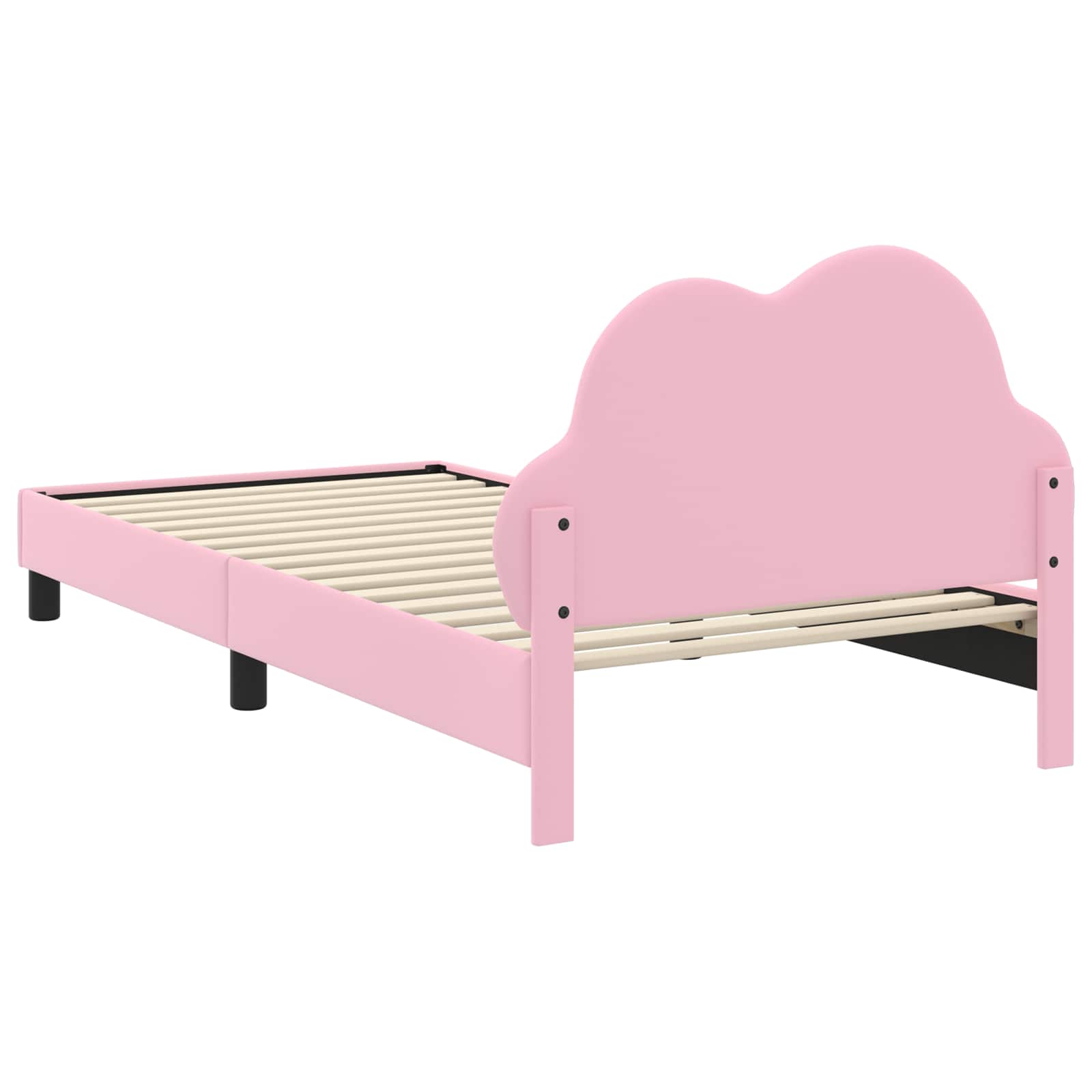 Kinderbettgestell mit Kopfteil Rosa 90 x 200 cm PU