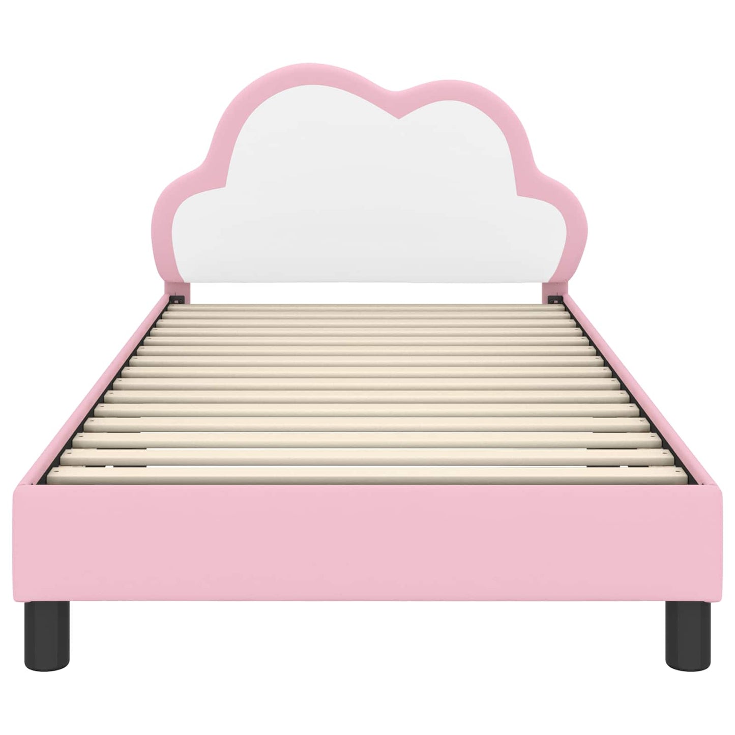 Kinderbettgestell mit Kopfteil Rosa 90 x 200 cm PU