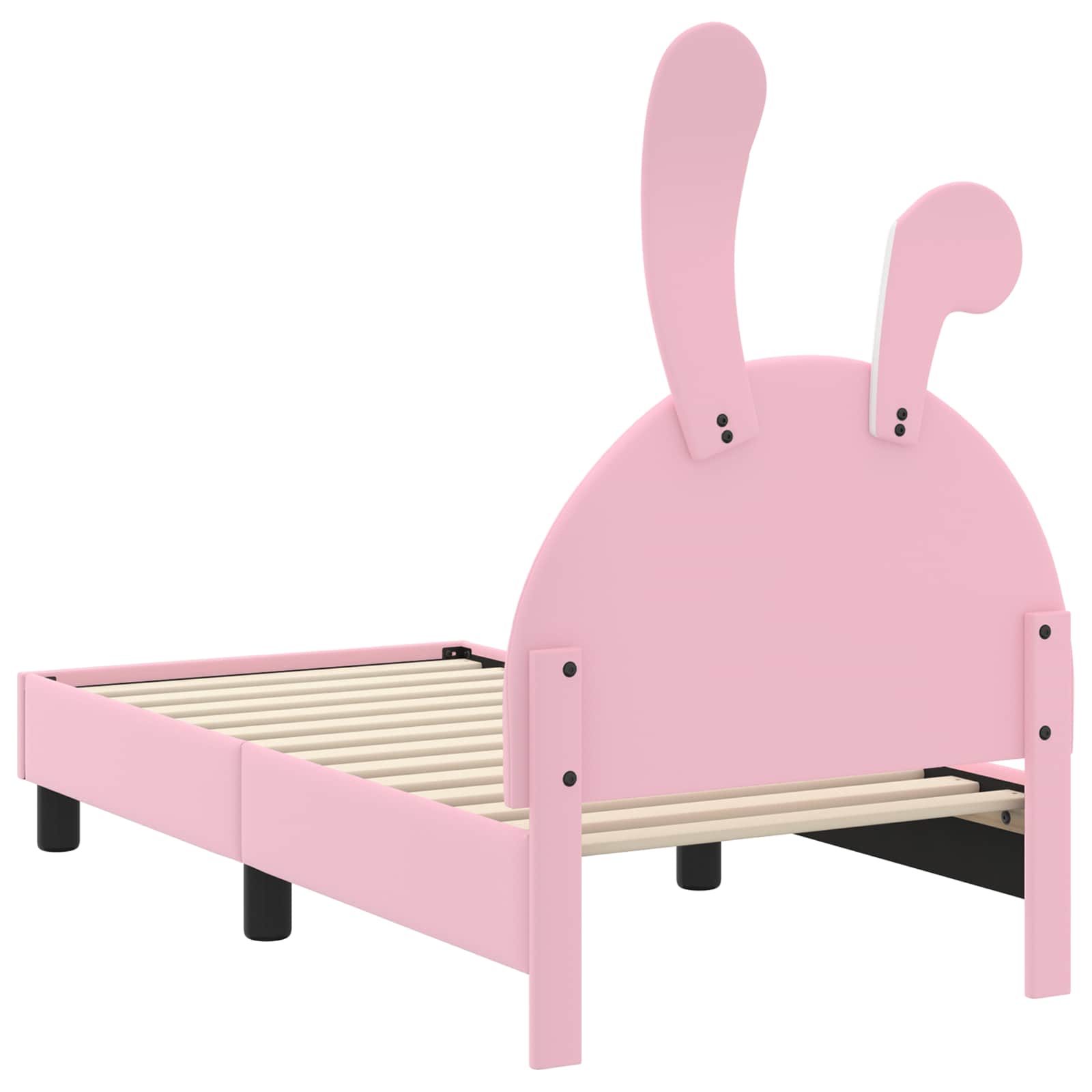 Kinderbettgestell mit Kopfteil Rosa 70 x 140 cm PU