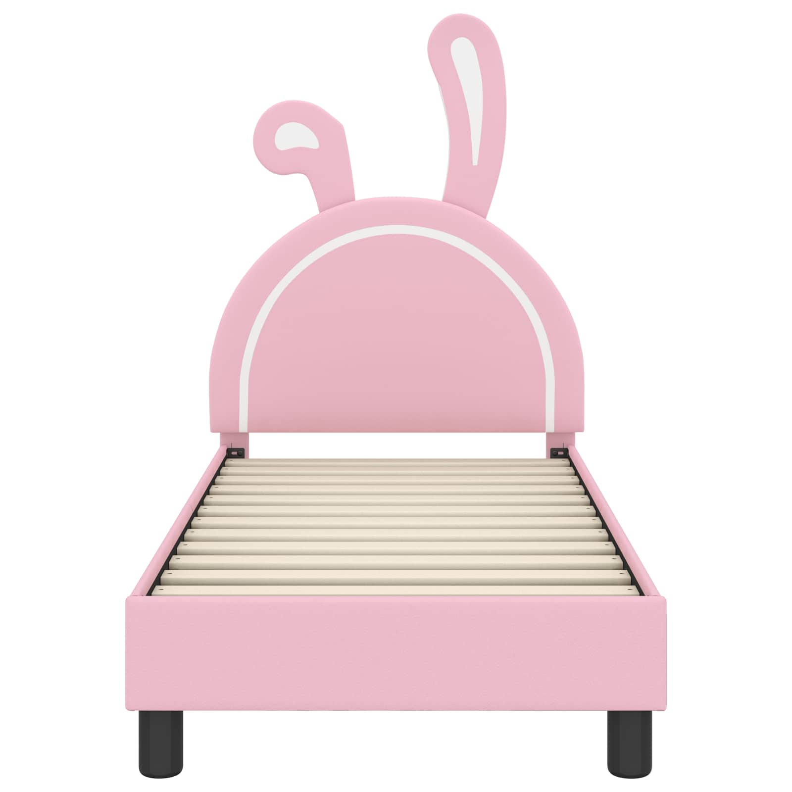 Kinderbettgestell mit Kopfteil Rosa 70 x 140 cm PU