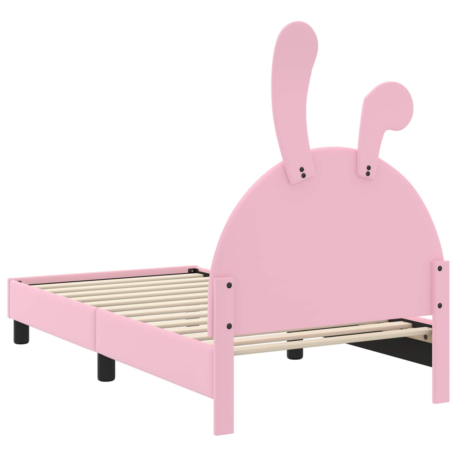 Kinderbettgestell mit Kopfteil Rosa 80 x 160 cm PU