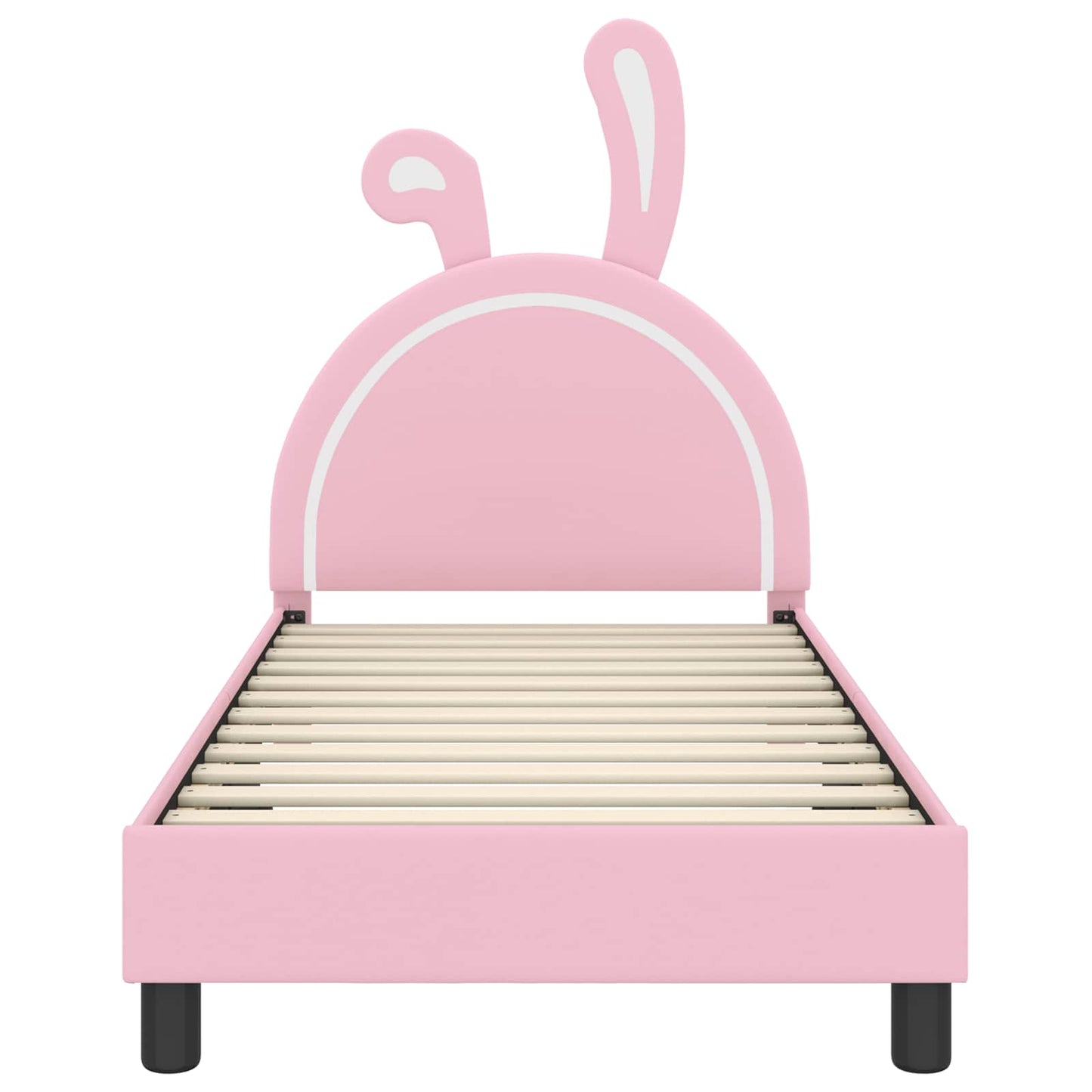Kinderbettgestell mit Kopfteil Rosa 80 x 160 cm PU