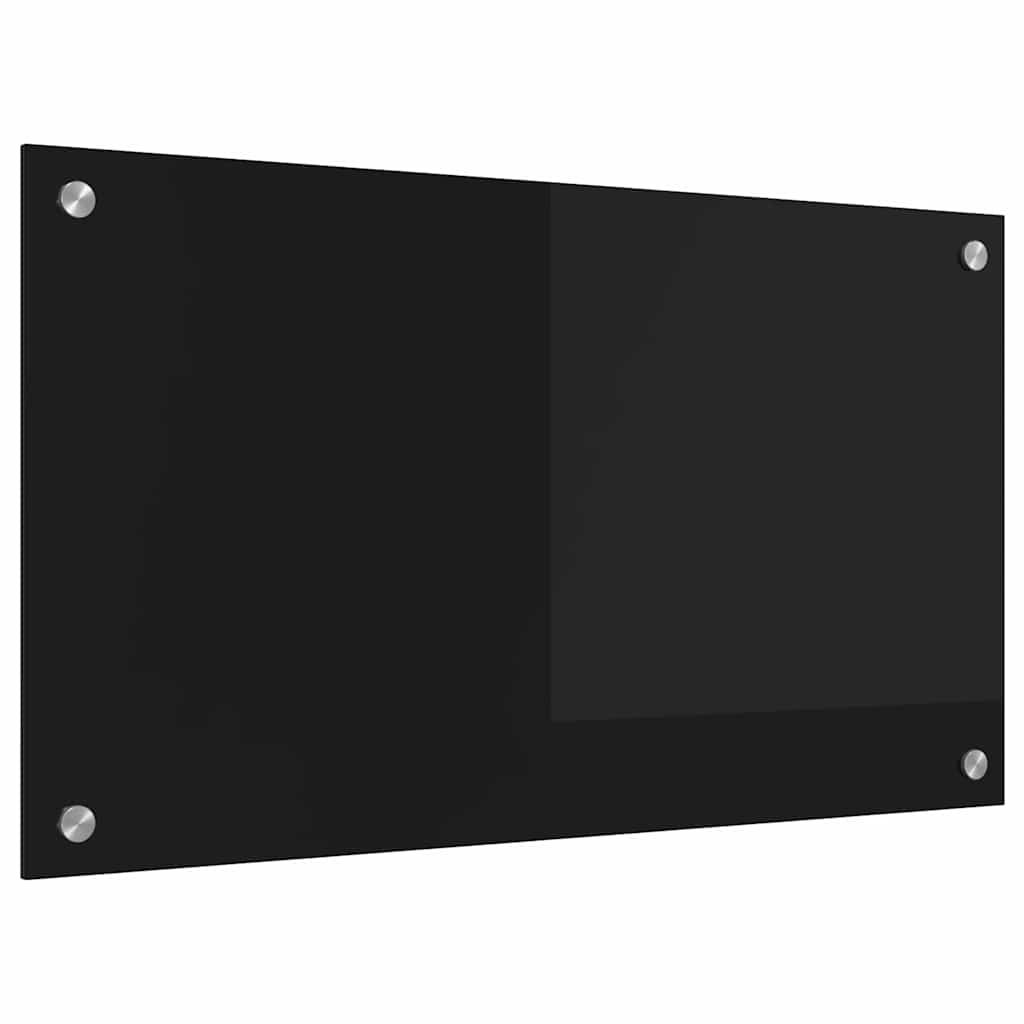 Küchenrückwand Schwarz 70 x 40 cm Gehärtetes Glas