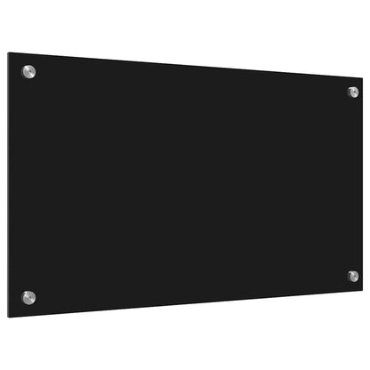 Küchenrückwand Schwarz 70 x 40 cm Gehärtetes Glas