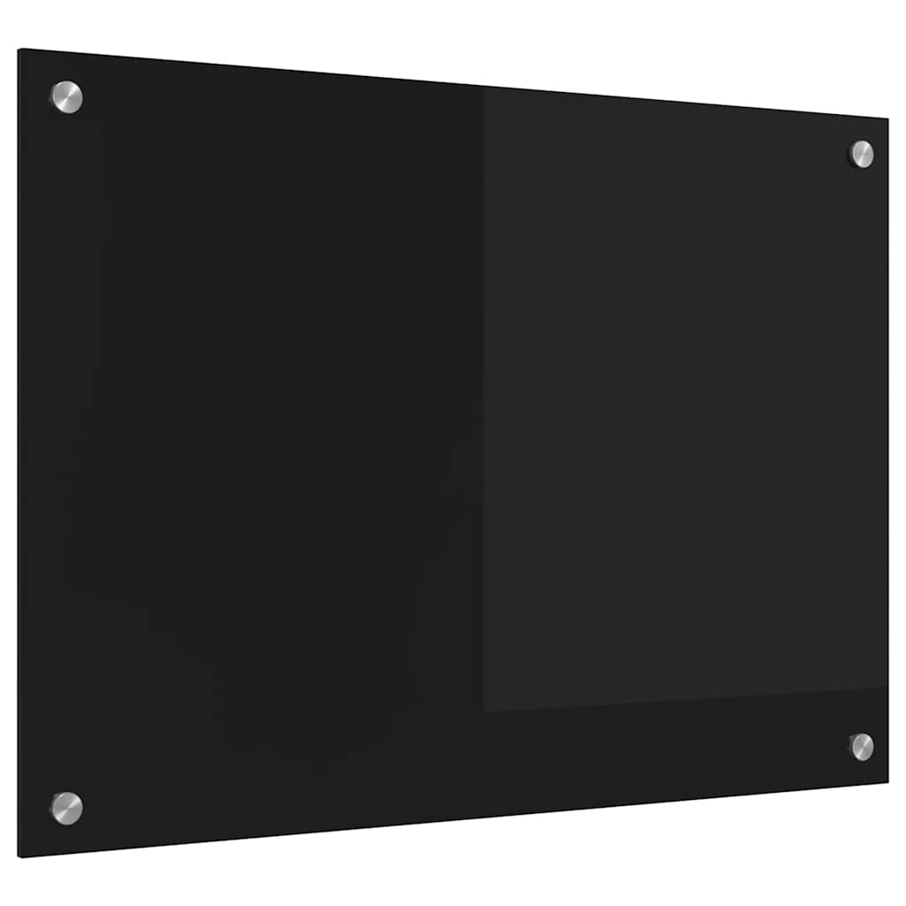 Küchenrückwand Schwarz 70 x 50 cm Gehärtetes Glas