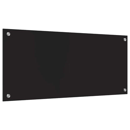 Küchenrückwand Schwarz 90 x 40 cm Gehärtetes Glas