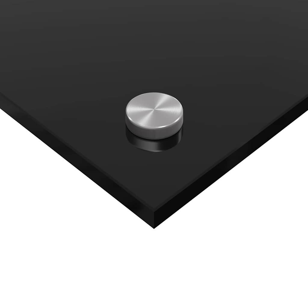 Küchenrückwand Schwarz 90 x 60 cm Gehärtetes Glas