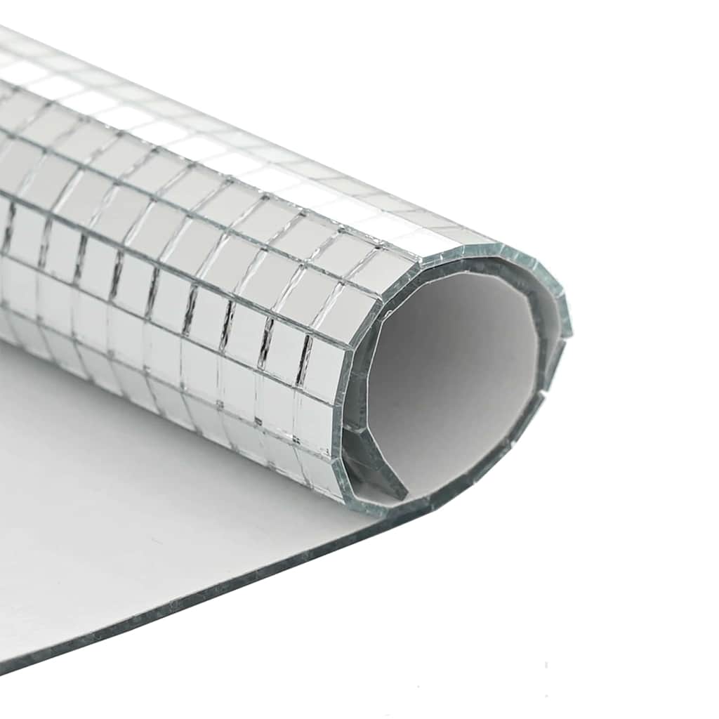 Spiegel-Mosaikfliese Geometrisch 3 Stk. Silber 30 x 30 cm Glas