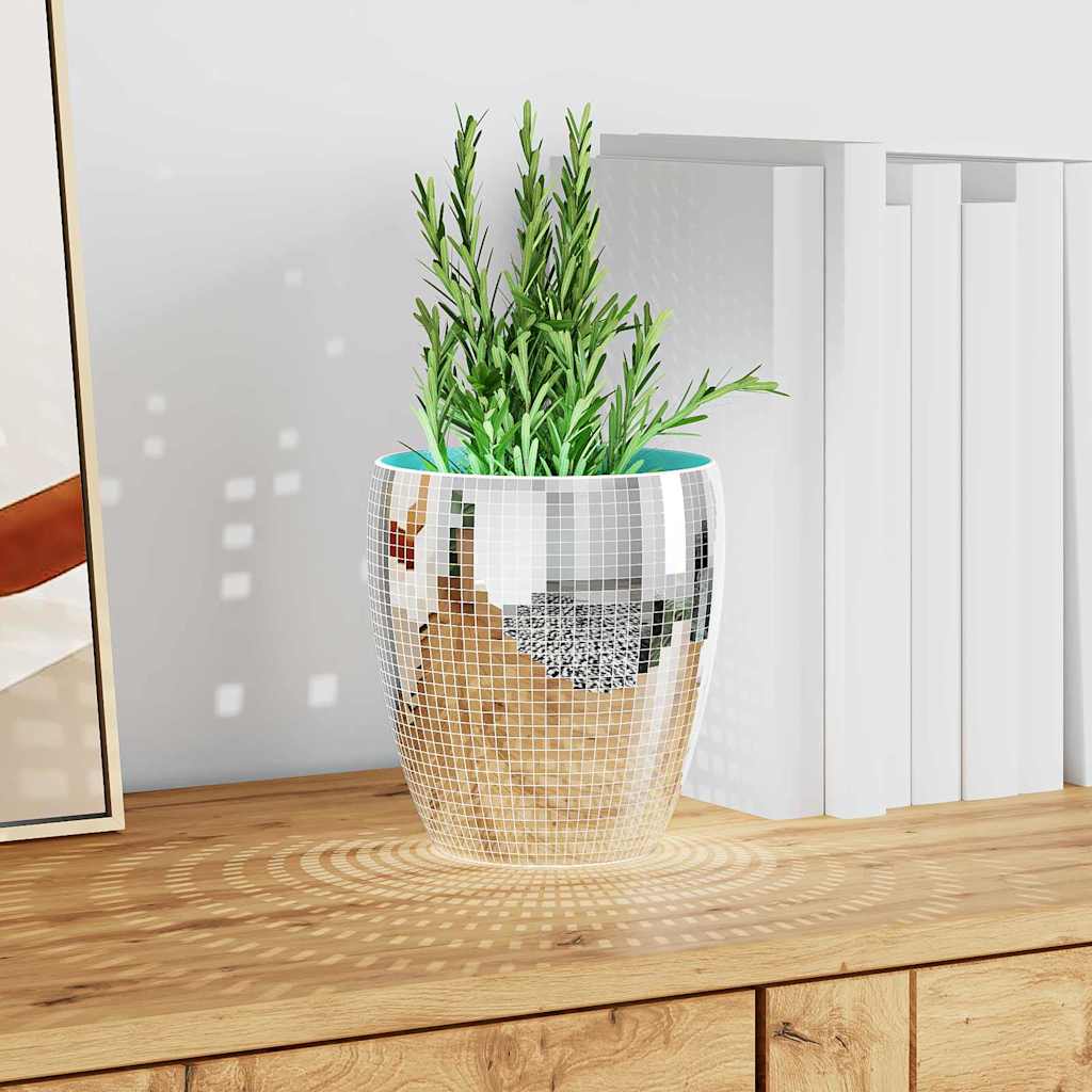 Spiegel-Mosaikfliese Geometrisch 3 Stk. Silber 30 x 30 cm Glas