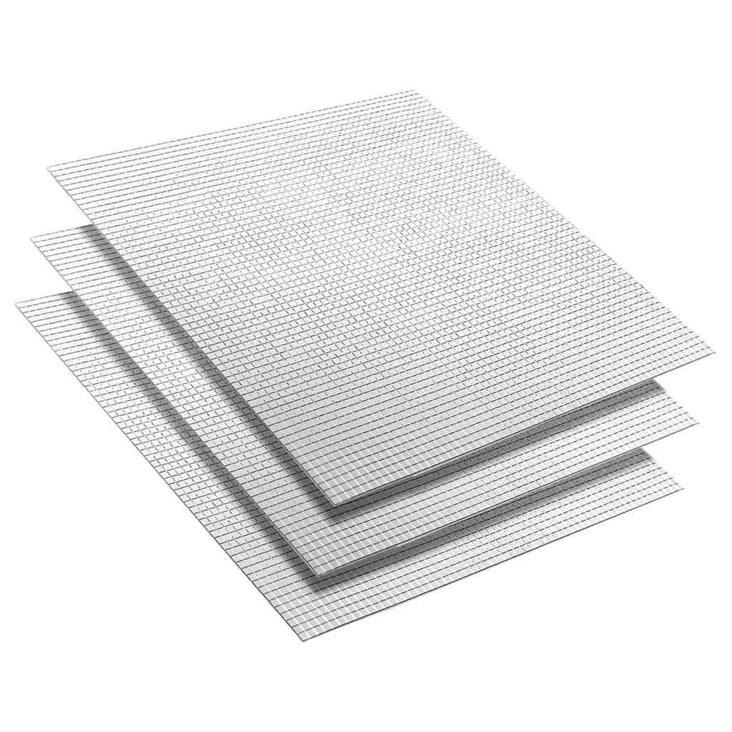 Spiegel-Mosaikfliese Geometrisch 3 Stk. Silber 30 x 30 cm Glas