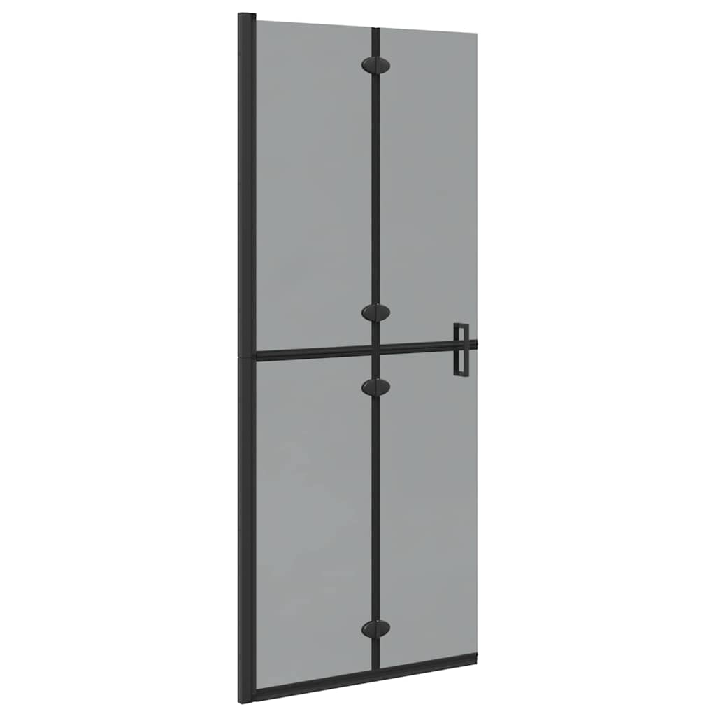 Walk-In Duschwand Schwarz 80 x 6,5 x 190 cm