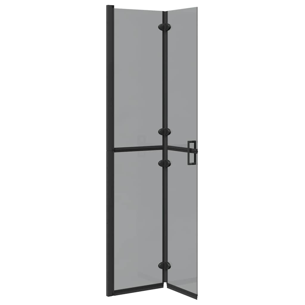 Walk-In Duschwand Schwarz 80 x 6,5 x 190 cm