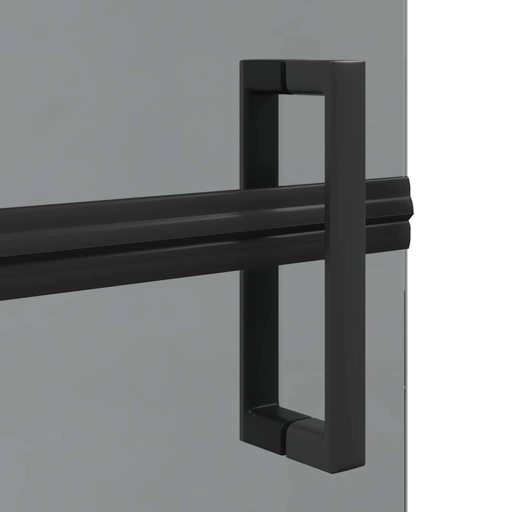 Walk-In Duschwand Schwarz 90 x 6,5 x 190 cm