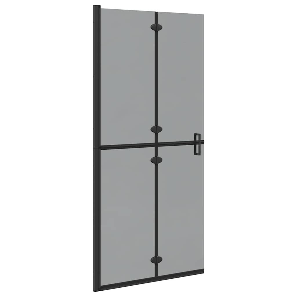 Walk-In Duschwand Schwarz 90 x 6,5 x 190 cm