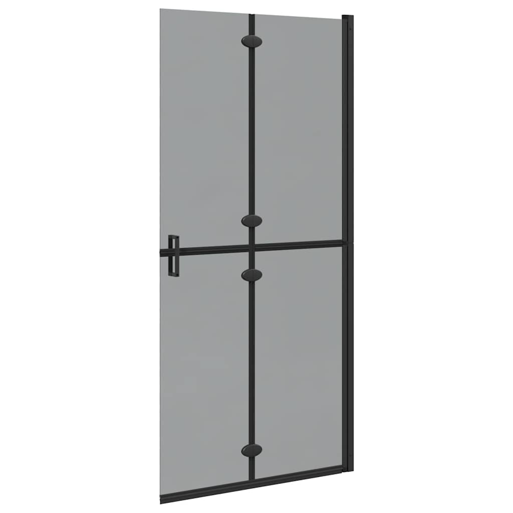 Walk-In Duschwand Schwarz 90 x 6,5 x 190 cm