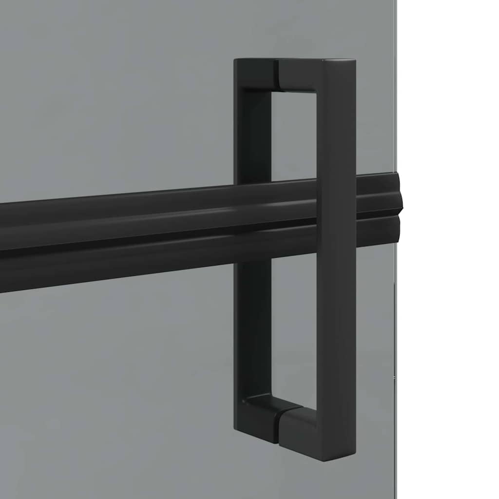 Walk-In Duschwand Schwarz 120 x 6,5 x 190 cm