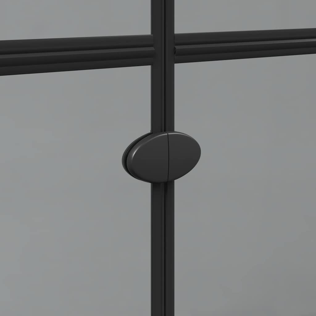 Walk-In Duschwand Schwarz 120 x 6,5 x 190 cm
