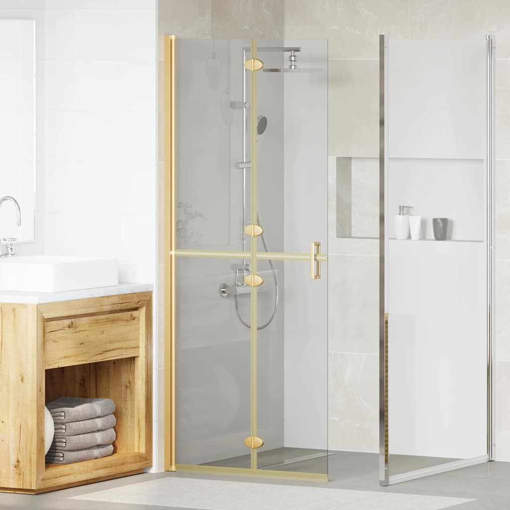 Walk-In Duschwand Gold 80 x 6,5 x 190 cm