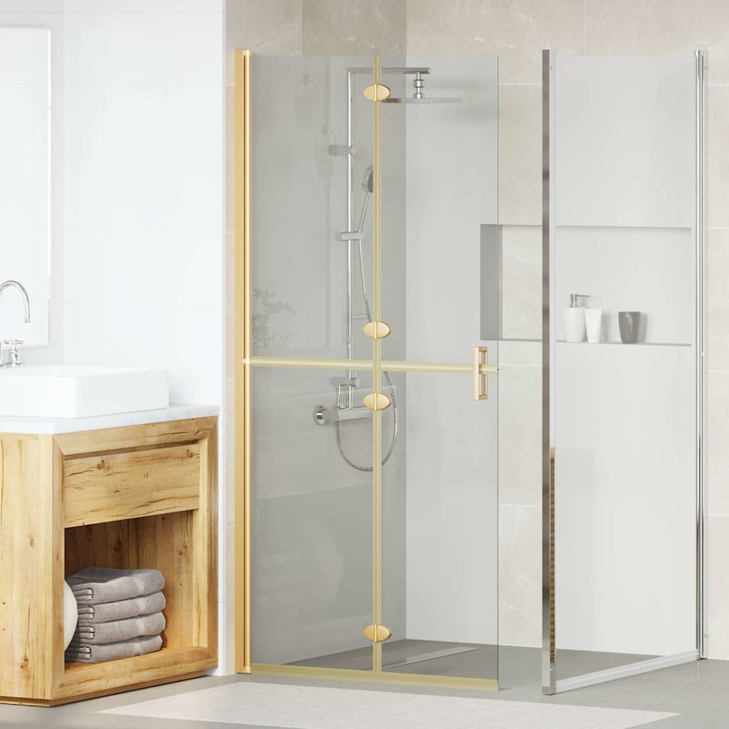 Walk-In Duschwand Gold 90 x 6,5 x 190 cm