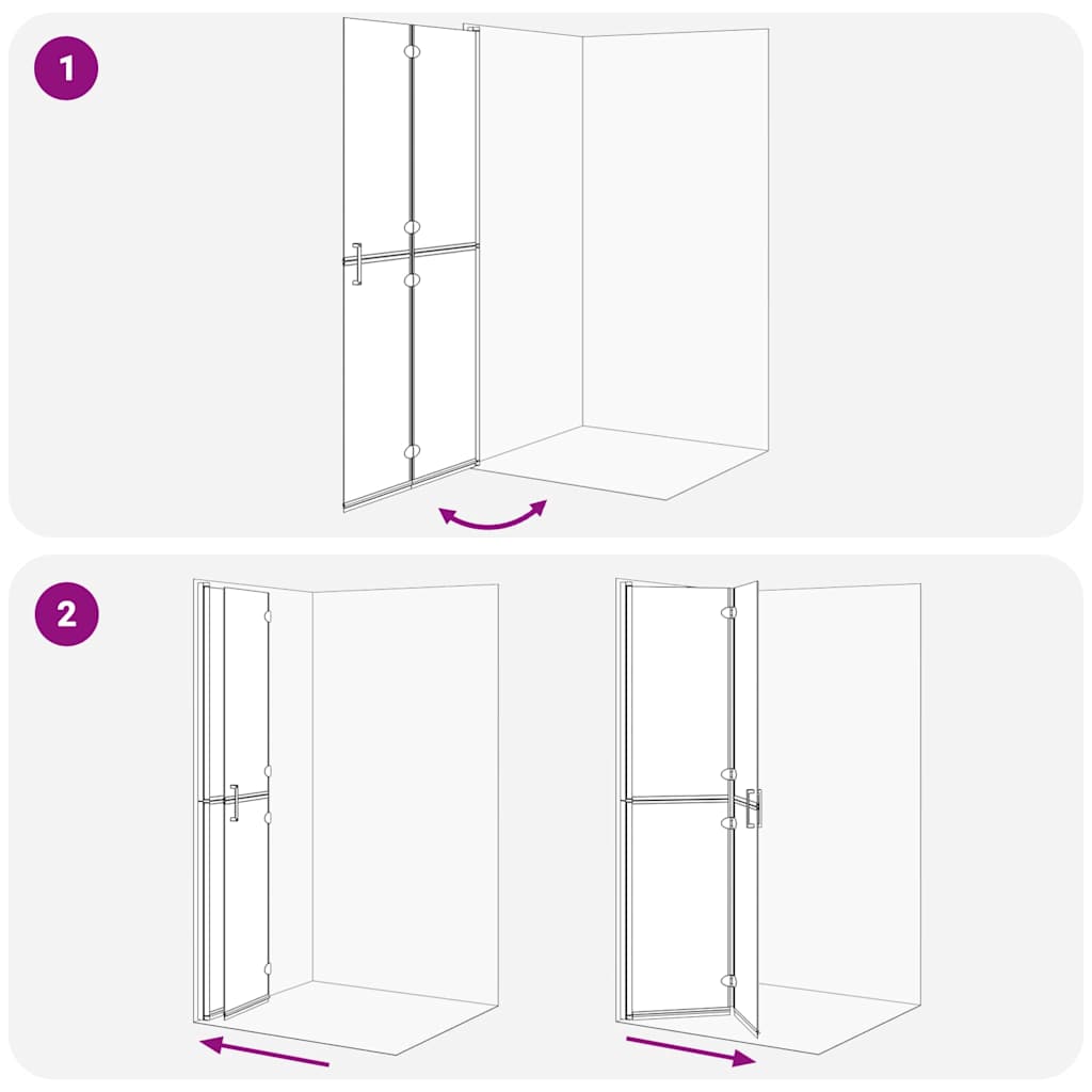 Walk-In Duschwand Gold 90 x 6,5 x 190 cm