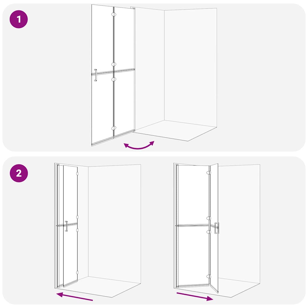 Walk-In Duschwand Gold 100 x 6,5 x 190 cm