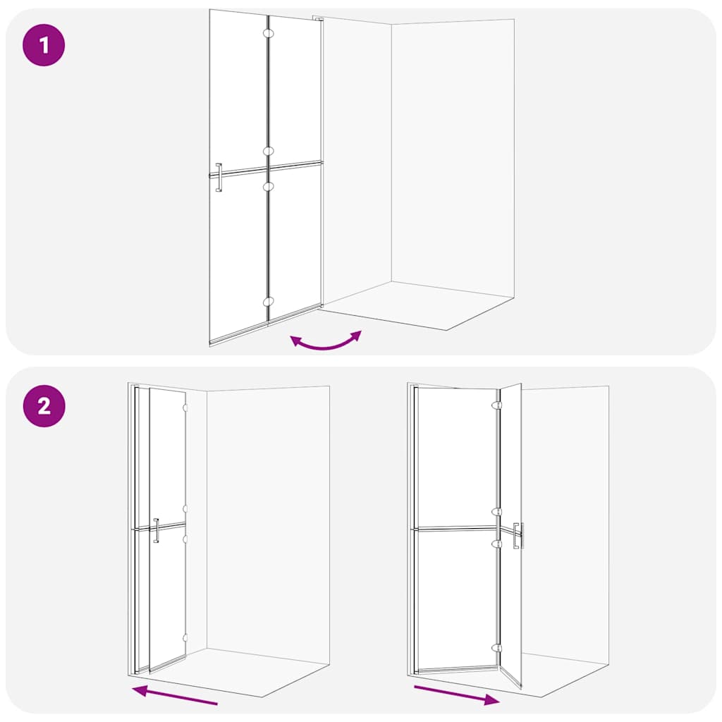 Walk-In Duschwand Gold 110 x 6,5 x 190 cm