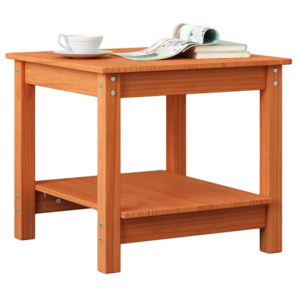 Couchtisch Wachsbraun 50 x 50 x 45 cm Massivholz Kiefer
