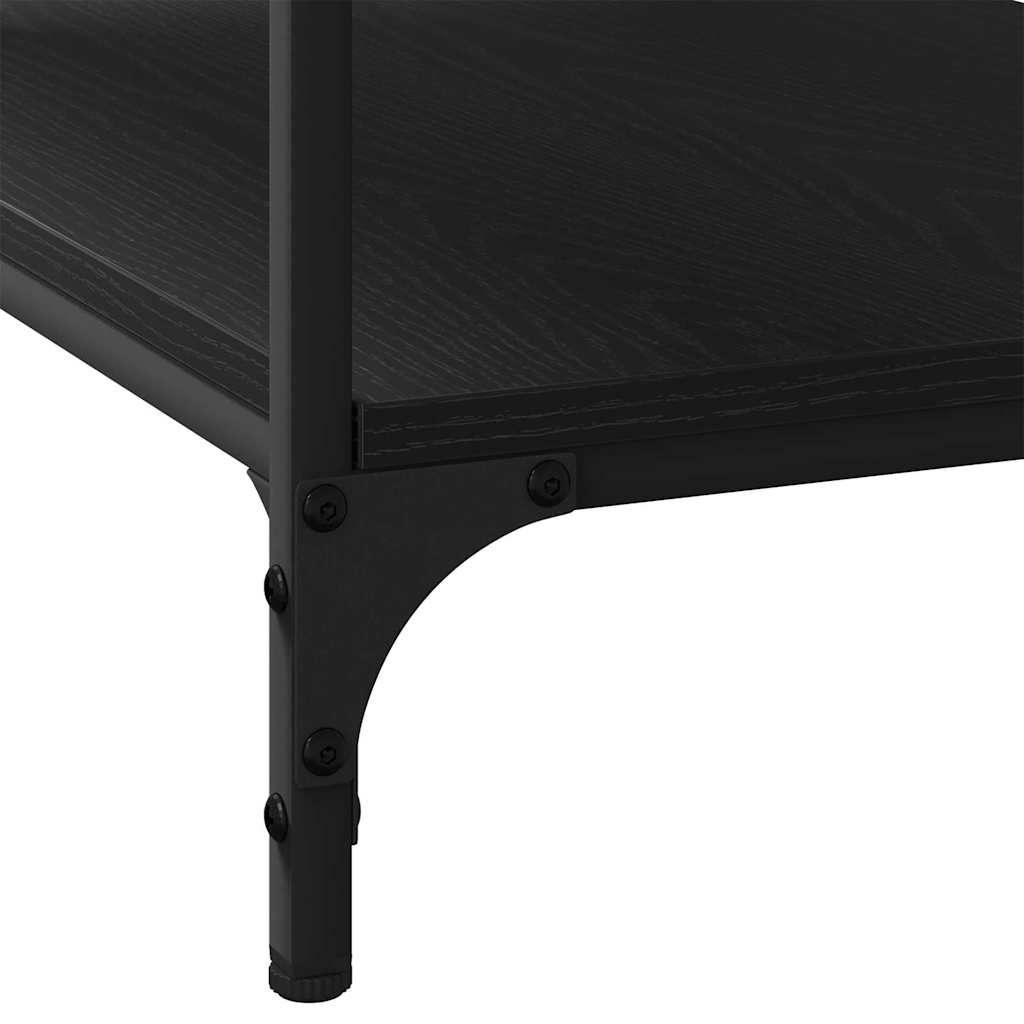 Couchtisch Schwarz Eichen-Optik 80 x 50 x 40 cm Holzwerkstoff