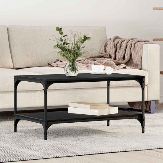 Couchtisch Schwarz Eichen-Optik 80 x 50 x 40 cm Holzwerkstoff