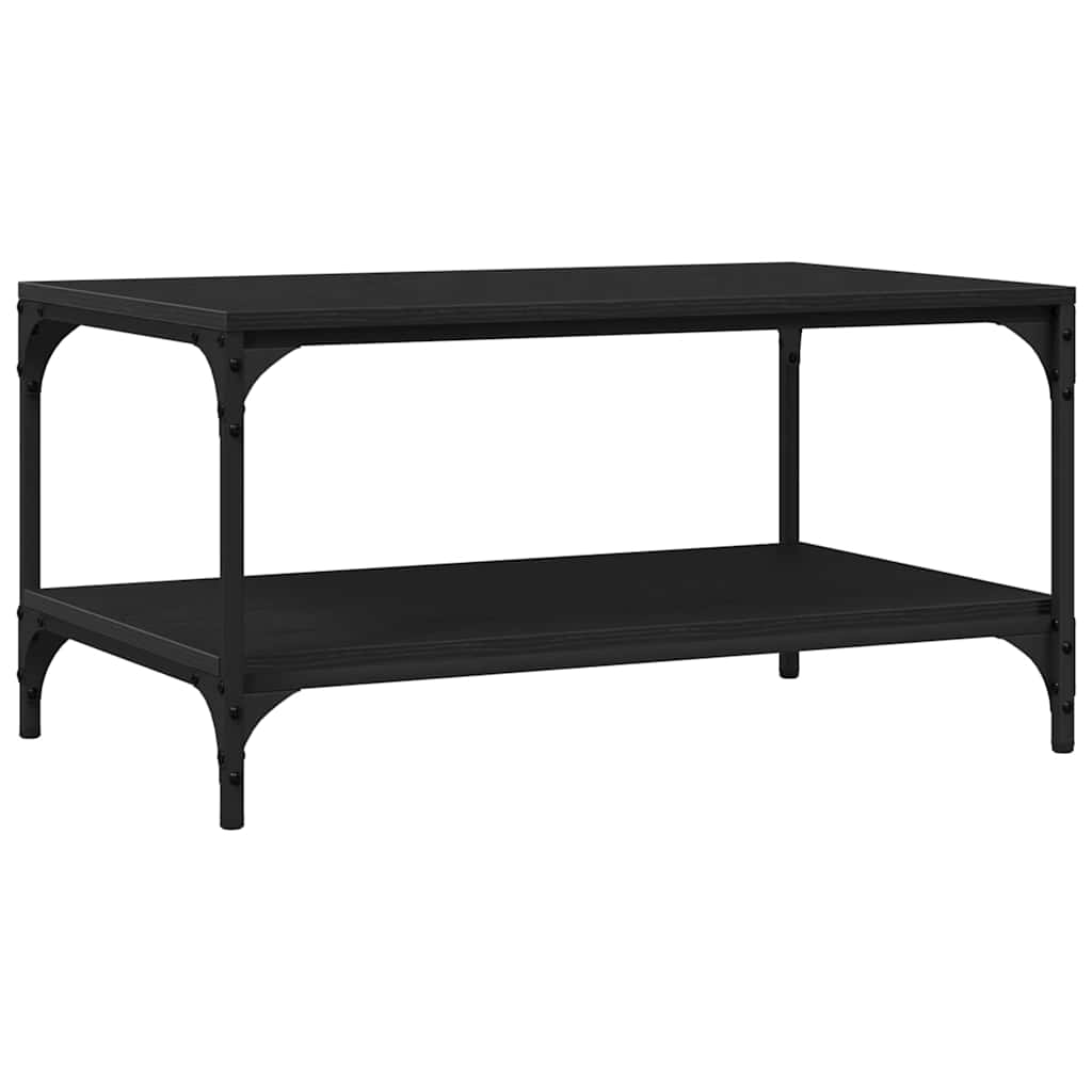 Couchtisch Schwarz Eichen-Optik 80 x 50 x 40 cm Holzwerkstoff