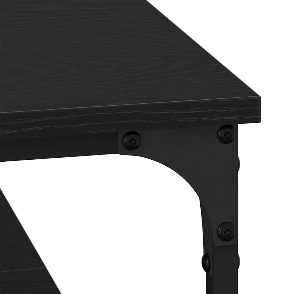 Couchtisch Schwarz Eichen-Optik 80 x 80 x 40 cm Holzwerkstoff