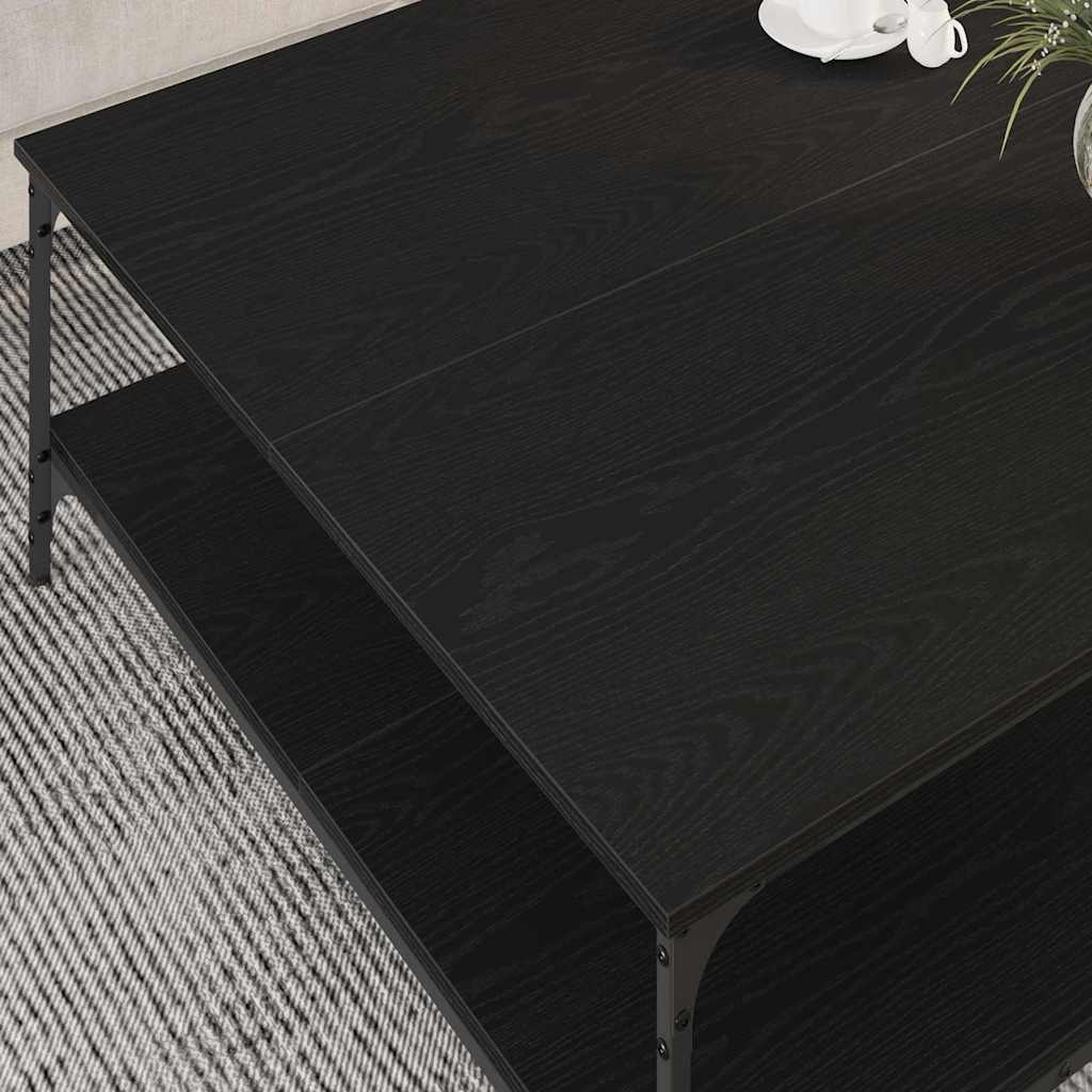 Couchtisch Schwarz Eichen-Optik 100 x 100 x 40 cm Holzwerkstoff