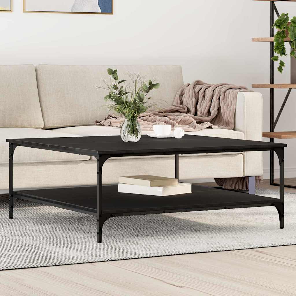 Couchtisch Schwarz Eichen-Optik 100 x 100 x 40 cm Holzwerkstoff