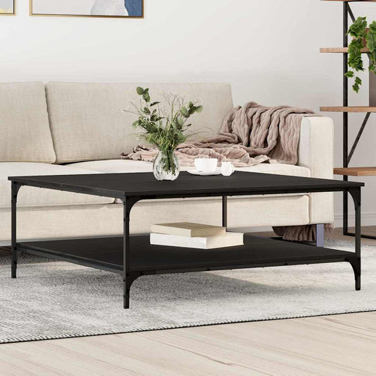 Couchtisch Schwarz Eichen-Optik 100 x 100 x 40 cm Holzwerkstoff