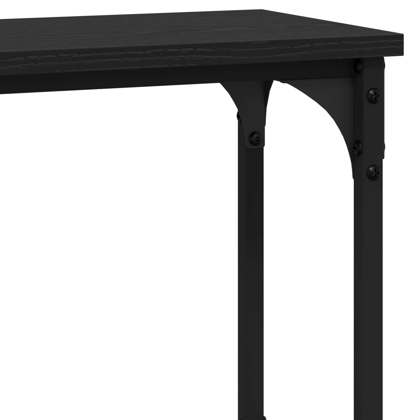 Konsolentisch Schwarz Eichen-Optik 100 x 22,5 x 75 cm