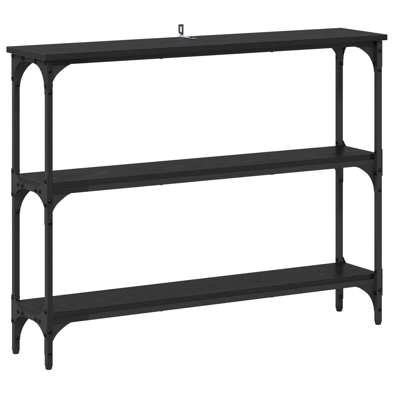 Konsolentisch Schwarz Eichen-Optik 100 x 22,5 x 75 cm