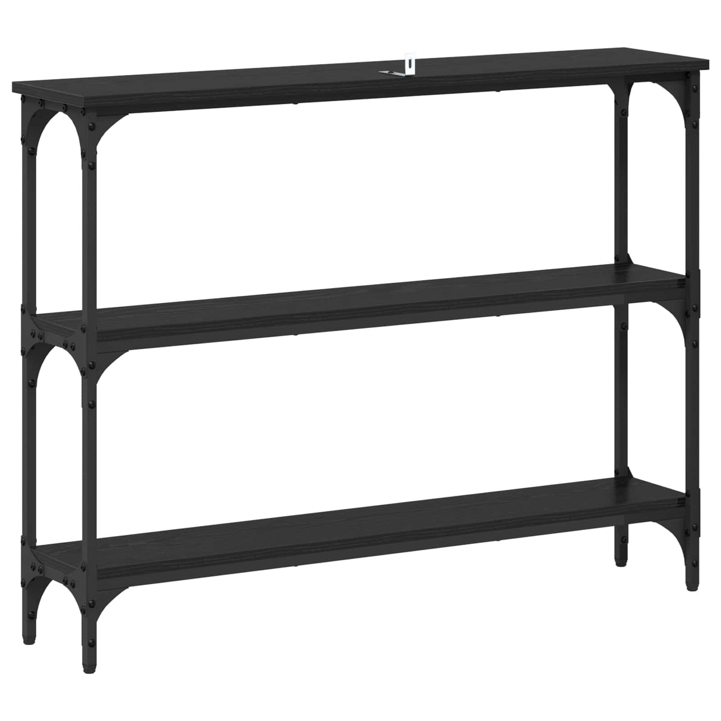 Konsolentisch Schwarz Eichen-Optik 100 x 22,5 x 75 cm