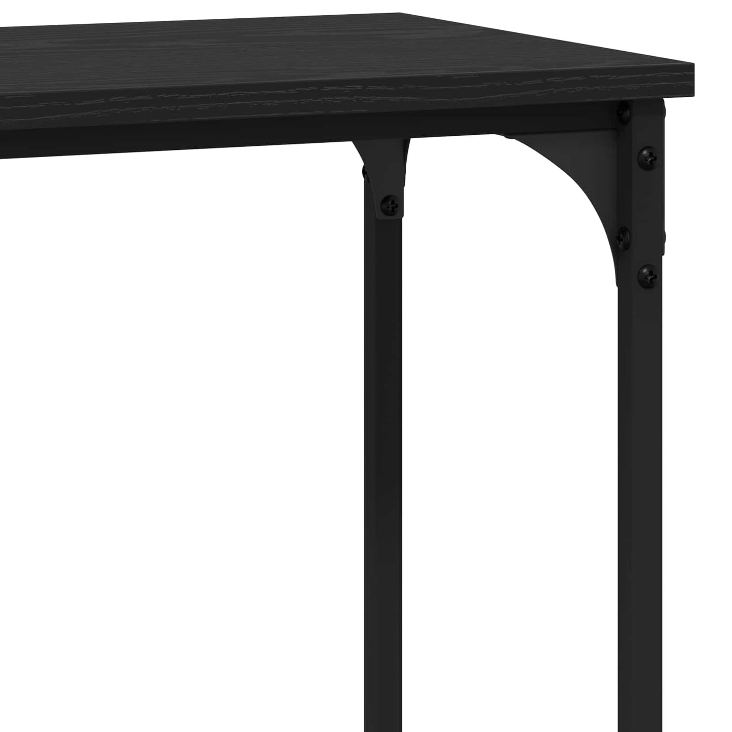 Konsolentisch Schwarz Eichen-Optik 101 x 30,5 x 75 cm